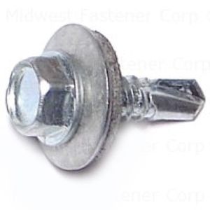 Midwest Fastener #14 x 1-1/4 in. Hex Bonded Self-Drilling Screwsimage