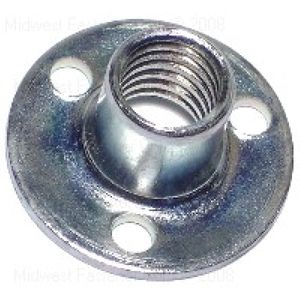 Midwest Fastener 3/8-16 x 7/16 in. Brad Hole T-Nut, 10-Packimage