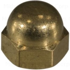 Midwest Fastener 6-32 Brass Acorn Cap Nutimage