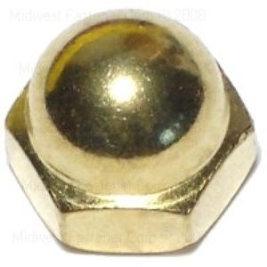 Midwest Fastener 1/4 in.-20 Brass Acorn Cap Nutimage
