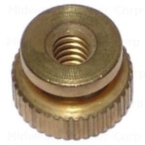 Midwest Fastener 6-32 Brass Knurled Nutimage