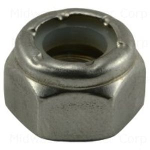 Midwest Fastener 5/16 in.-18 Stainless Steel Nylon Insert Lock Nut, 16-Packimage