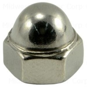 Midwest Fastener 1/4 in.-20 Stainless Steel Acorn Cap Nut, 12-Packimage