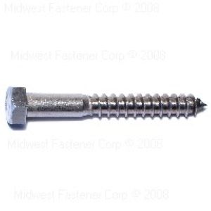 Midwest Fastener 3/8 in. x 3 in. Stainless Steel Hex Lag Screwimage