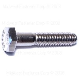 Midwest Fastener 1/4-20 x 1-1/4 in. Stainless Steel Hex Cap Screws, 16-Pieceimage
