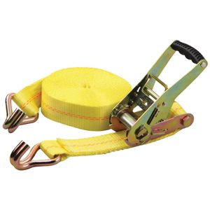 Bell Link 2 in. x 27 ft. Ratchet Tie-Down with Double J-Hooksimage