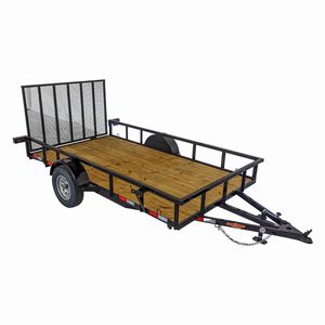 Down2Earth 76 Inch by 12 foot Single Axle Utility Trailerimage