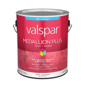 Valspar 1 gal. Medallion Plus Flat Pastel Base Exterior Paint and Primerimage