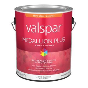 Valspar 1 gal. Medallion Plus Semi-Gloss Clear Exterior Paint and Primerimage