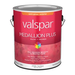 Valspar 1 gal. Medallion Plus Semi-Gloss Exterior Paint and Primer Tint Baseimage