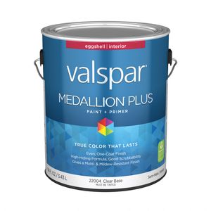 Valspar 1 gal. Medallion Plus Clear Base Eggshell Interior Paint and Primerimage
