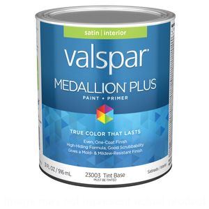 Valspar 1 qt. Medallion Plus 2300 Series Satin Tint Base Interior Paint and Primerimage