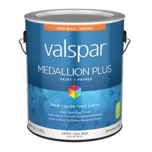 Valspar 1 gal. Medallion Plus Semi-Gloss Clear Base Interior Paint and Primerimage
