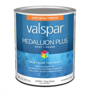 Valspar Medallion Plus 1 qt. Semi-Gloss Clear Base Interior Paint and Primerimage