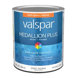 Valspar 1 qt. Medallion Plus Semi-Gloss Tint Base Interior Paint and Primerimage