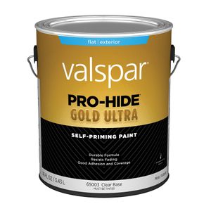 Valspar 1 gal. Pro-Hide Gold Ultra Flat Clear Exterior Self-Priming Paintimage