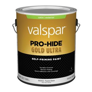 Valspar 1 gal. Pro-Hide Gold Ultra Satin Pastel Base Exterior Self-Priming Paintimage