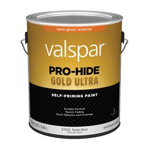 Valspar 1 gal. Pro-Hide Gold Ultra Semi-Gloss Pastel Exterior Self-Priming Paintimage