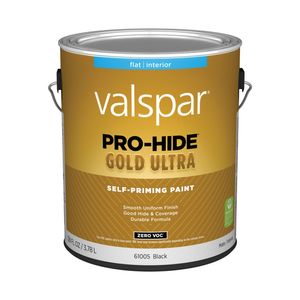 Valspar 1 gal. Pro-Hide Gold Ultra Flat Black Interior Self-Priming Paintimage