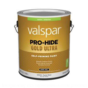 Valspar 1 gal. Pro-Hide Gold Ultra Satin Pastel Base Interior Self-Priming Paintimage