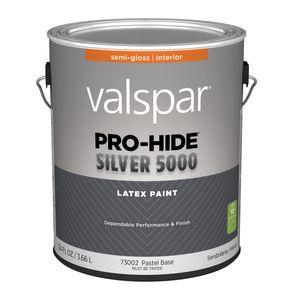 Valspar 1 gal. Pro-Hide Silver 5000 Semi-Gloss Pastel Interior Latex Paintimage