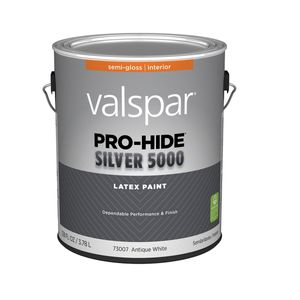 Valspar Pro-Hide Silver 5000 Antique White Semi-Gloss Interior Latex Paint, 1 gal.image