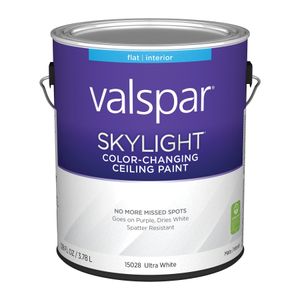 Valspar 1 gal. Skylight Flat Ultra White Color-Changing Ceiling Paintimage