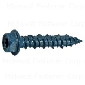 Midwest Fastener 1/4 in. x 1-1/4 in. Star Hex Head Masonry Screwimage