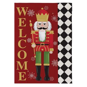 welcome nutcracker garden flagimage