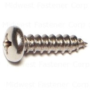 Midwest Fastener #14 x 1 in. Phillips Pan Head Stainless Steel Sheet Metal Screwimage