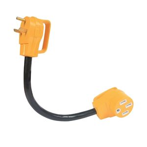 Camco 18 in. PowerGrip 30A Male to 50A Female Dogbone Electrical Adapterimage