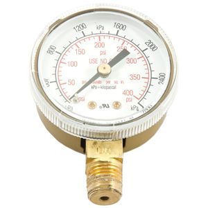 Forney Industries 2 in. 0-400 PSI Acetylene Regulator Gauge 8912735image