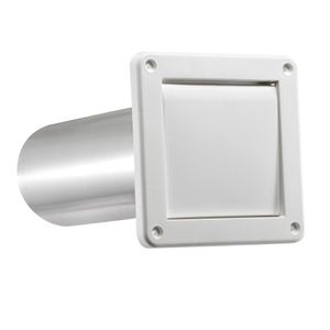 Lambro Industries 4 in. White Plastic Single Flap Exhaust Ventimage
