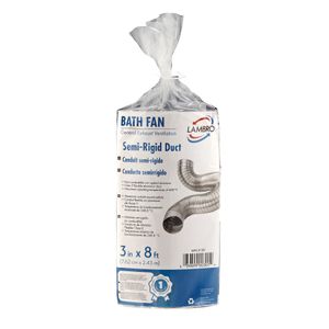 Lambro 3 in. x 8 ft. Flexible Semi-Rigid Aluminum Ductimage
