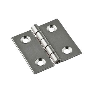 National Hardware 1 in. x 1 in. Satin Nickel Decorative Broad Hingeimage