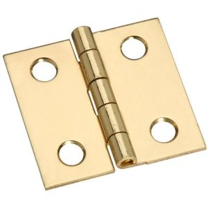 National Hardware 1 in. x 1 in. Solid Brass Decorative Broad Hingeimage