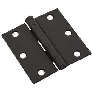 National Hardware 3 in. x 3-5/16 in. Black Square Door Hingeimage