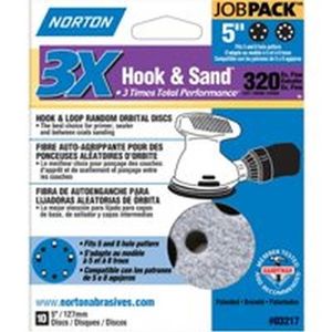 Norton Abrasive 5 in. Hook and Loop Sanding Disc, P320 Gritimage