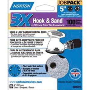Norton Abrasive 5 in. P100 Grit Hook and Loop Sanding Discimage