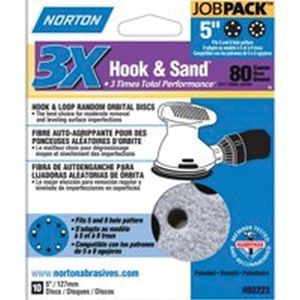 Norton 5 in. 80 Grit Hook and Loop Sanding Discimage