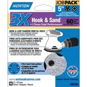 Norton Abrasive 5 in. 60 Grit Hook and Loop Sanding Discimage