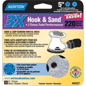 Norton Abrasive 5 in. 220 Grit Hook and Loop Sanding Discimage
