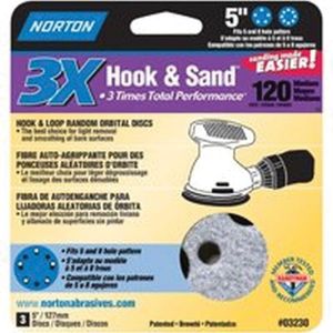 Norton Abrasive 5 in. 120 Grit Hook and Loop Sanding Discimage