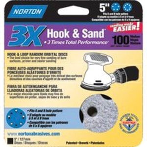 Norton Abrasive 5 in. 100 Grit Hook and Loop Sanding Discimage