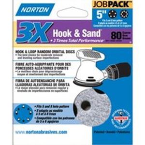 Norton 5 in. 80 Grit Hook-and-Loop Sanding Discimage