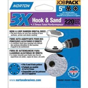 Norton Abrasive 5 in. 220 Grit Hook and Loop Sanding Discimage
