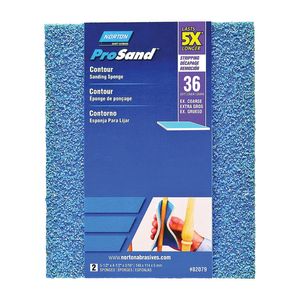 Norton Abrasive 5-1/2 in. x 4-1/2 in. 36 Grit Contour Sanding Spongeimage