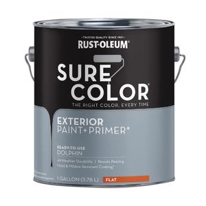 Rust-Oleum 1 gal. Sure Color Dolphin Flat Exterior Paint and Primerimage