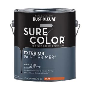 Rust-Oleum 1 gal. Sure Color Clean Slate Flat Exterior Paint and Primerimage