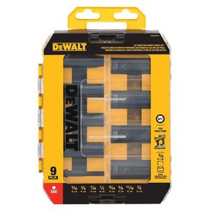 Dewalt 3/8 in. Drive 9-Piece SAE Deep Impact Socket Setimage